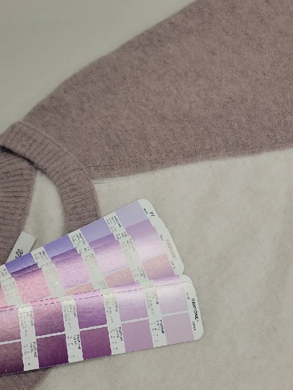 Madewell Dusty Pink Cream Raglan Crew Sweater Two-Tone L